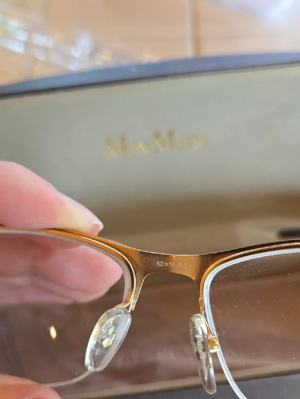 MaxMara•  Womens MM1236 Black W/ Gold Features Prescription Eyeglasses With Case